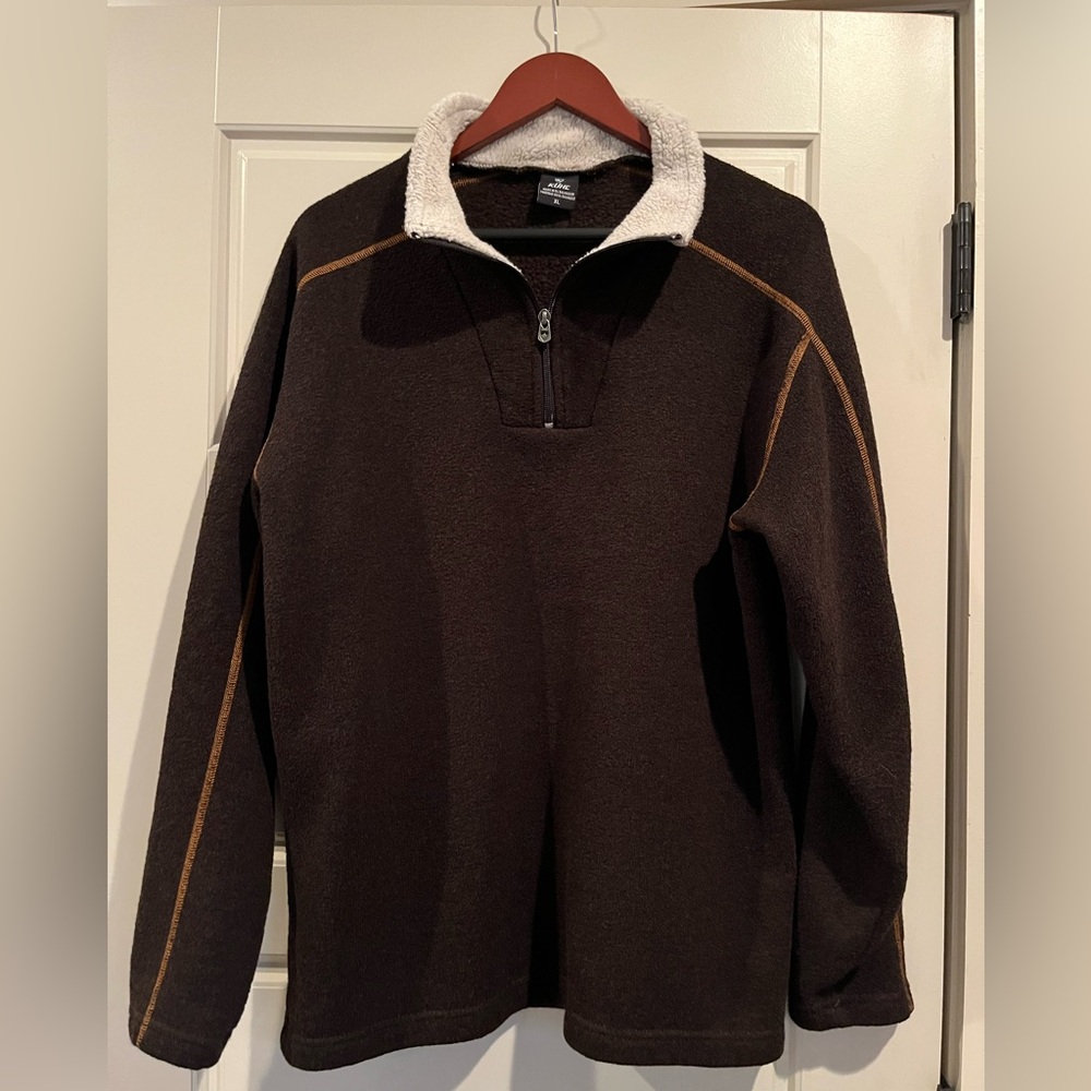 KUHL XL Men's Brown Quarter Zip Sweater